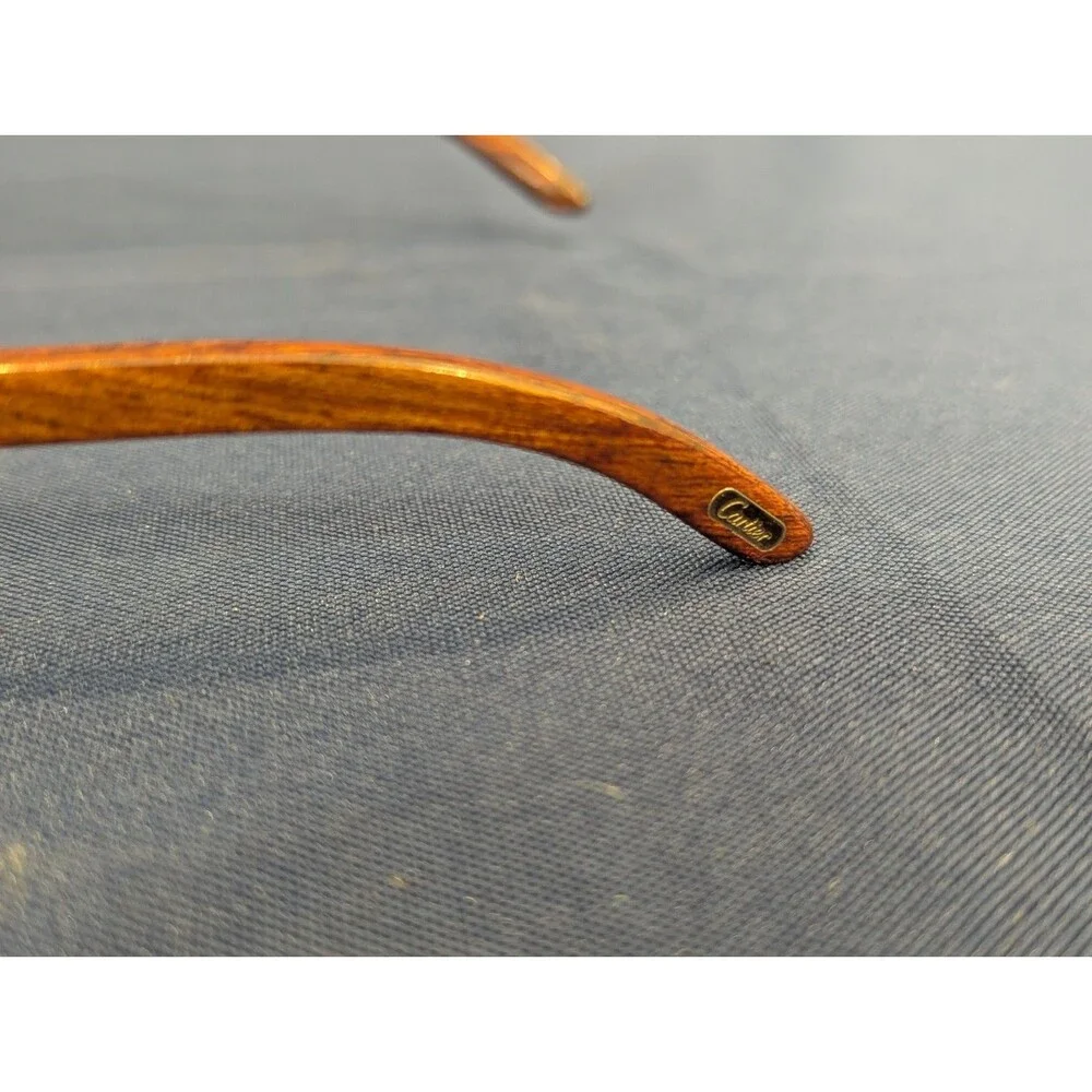 Cartier C Decor Rimless Bubinga Wood 140b Uncut Gems Vintage